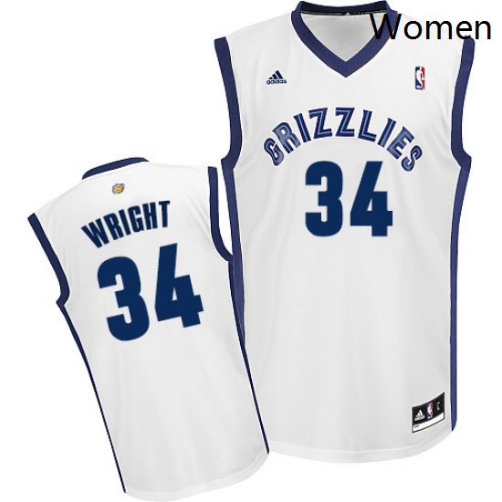 Womens Adidas Memphis Grizzlies 34 Brandan Wright Swingman White