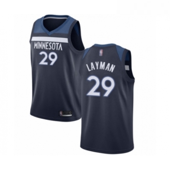 Womens Minnesota Timberwolves 29 Jake Layman Swingman Navy Blue Basketball Jersey Icon Edition