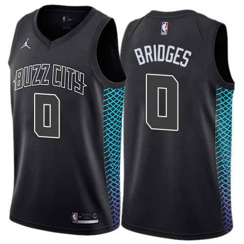 Nike Hornets #0 Miles Bridges Black NBA Jordan Swingman City Edi