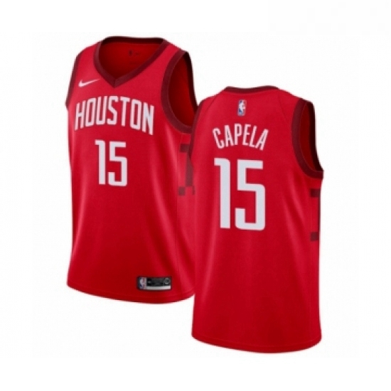 Womens Nike Houston Rockets 15 Clint Capela Red Swingman Jersey 