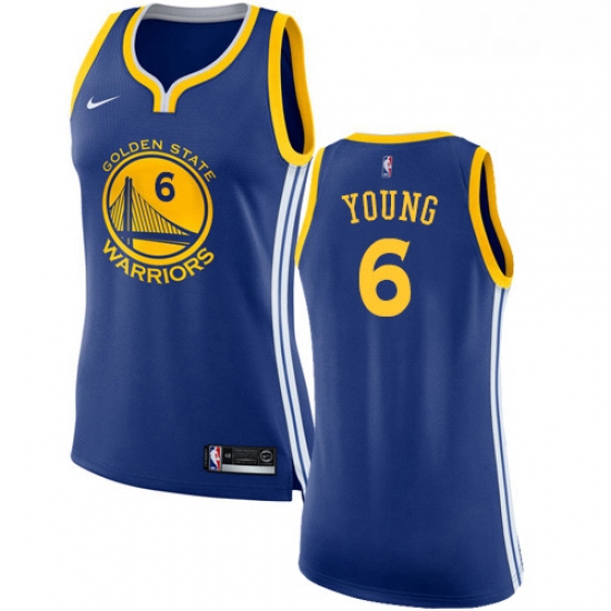 Womens Nike Golden State Warriors 6 Nick Young Authentic Royal B