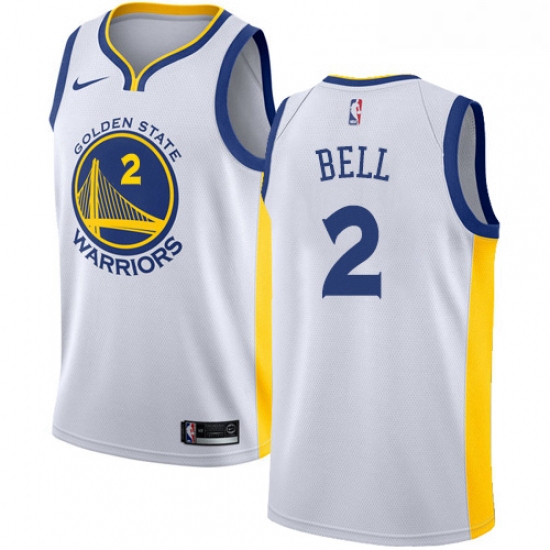 Womens Nike Golden State Warriors 2 Jordan Bell Authentic White 