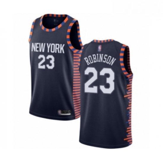 Womens New York Knicks 23 Mitchell Robinson Swingman Navy Blue Basketball Jersey 2018 19 City Editio