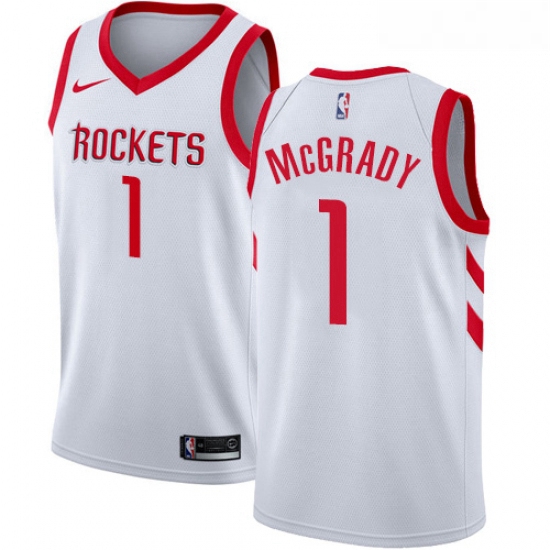 Womens Nike Houston Rockets 1 Tracy McGrady Swingman White Home NBA Jersey Association Edition