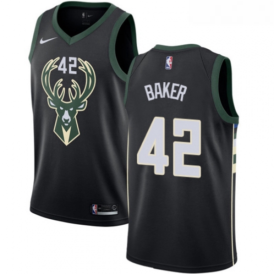 Womens Adidas Milwaukee Bucks 42 Vin Baker Authentic Black Alter