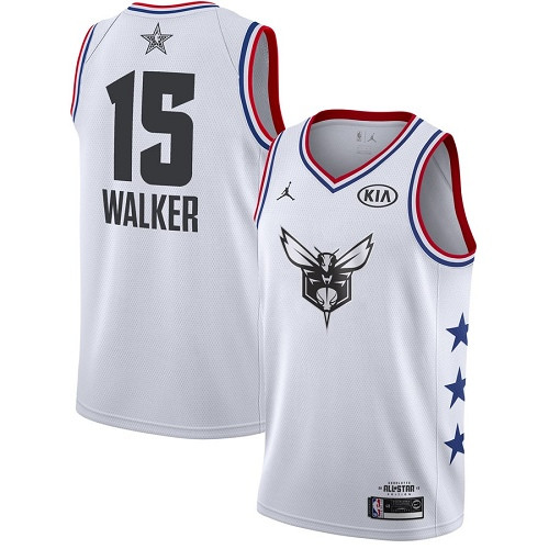 Hornets #15 Kemba Walker White Basketball Jordan Swingman 2019 A