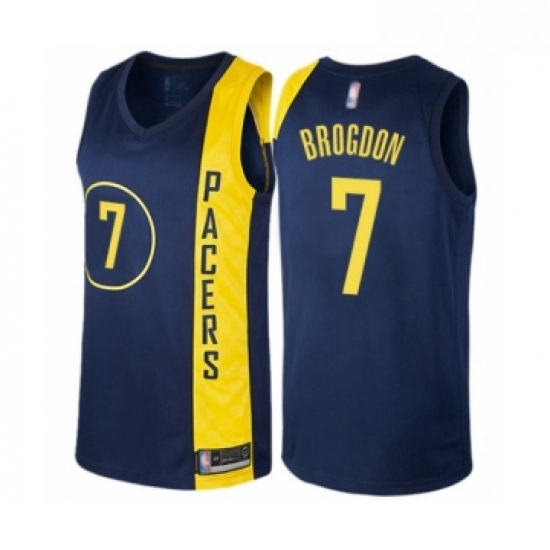 Womens Indiana Pacers 7 Malcolm Brogdon Swingman Navy Blue Basketball Jersey City Edition