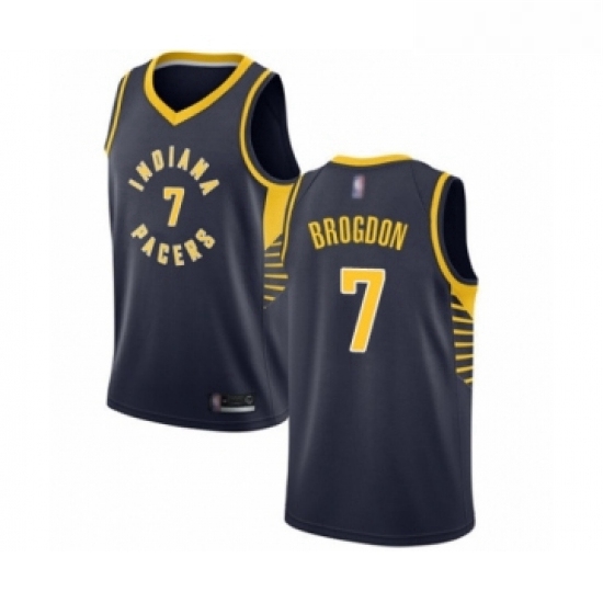 Womens Indiana Pacers 7 Malcolm Brogdon Swingman Navy Blue Basketball Jersey Icon Edition