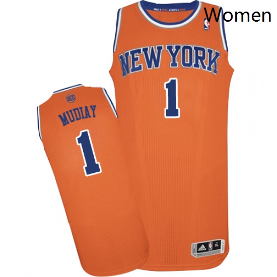 Womens Adidas New York Knicks 1 Emmanuel Mudiay Authentic Orange Alternate NBA Jersey