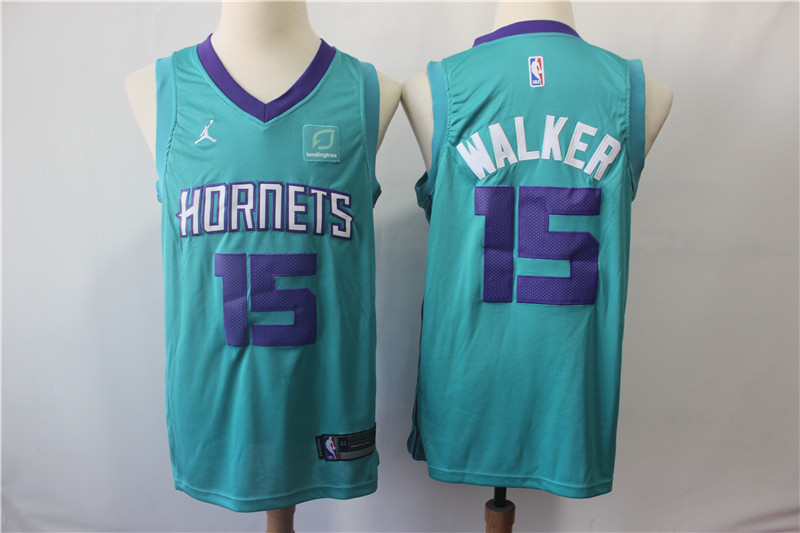 Nike Hornets 15 Kemba Walker Teal Jordan Brand Swingman Jersey