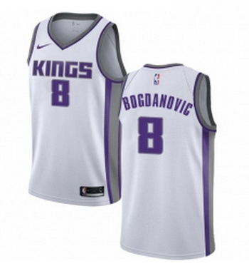 Womens Nike Sacramento Kings 8 Bogdan Bogdanovic Swingman White NBA Jersey Association Edition