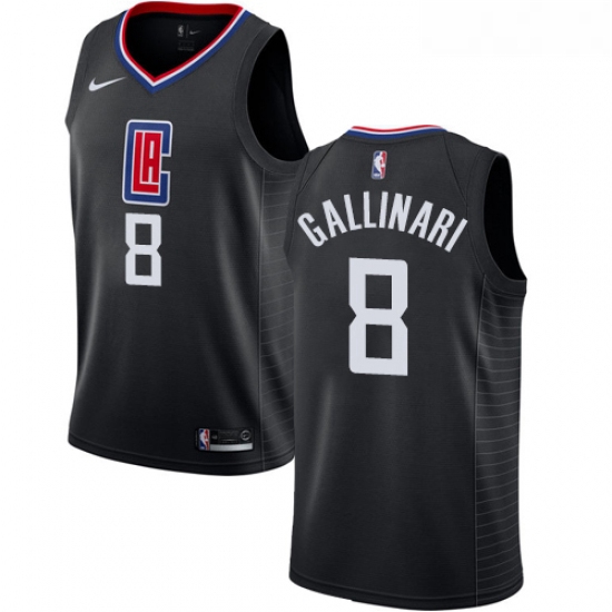 Womens Nike Los Angeles Clippers 8 Danilo Gallinari Swingman Black Alternate NBA Jersey Statement Ed