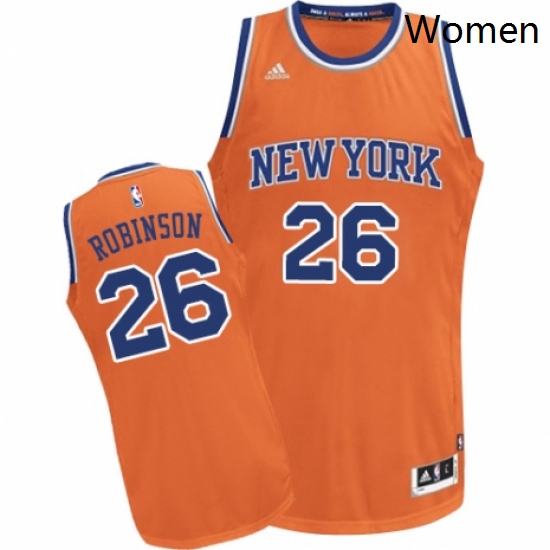 Womens Adidas New York Knicks 26 Mitchell Robinson Swingman Orange Alternate NBA Jersey