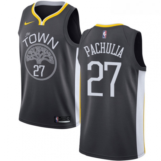 Womens Nike Golden State Warriors 27 Zaza Pachulia Swingman Black Alternate NBA Jersey Statement Edi