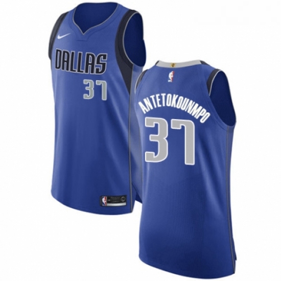 Womens Nike Dallas Mavericks 37 Kostas Antetokounmpo Authentic Royal Blue Road NBA Jersey Icon Editi