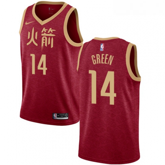 Womens Nike Houston Rockets 14 Gerald Green Swingman Red NBA Jersey 2018 19 City Edition