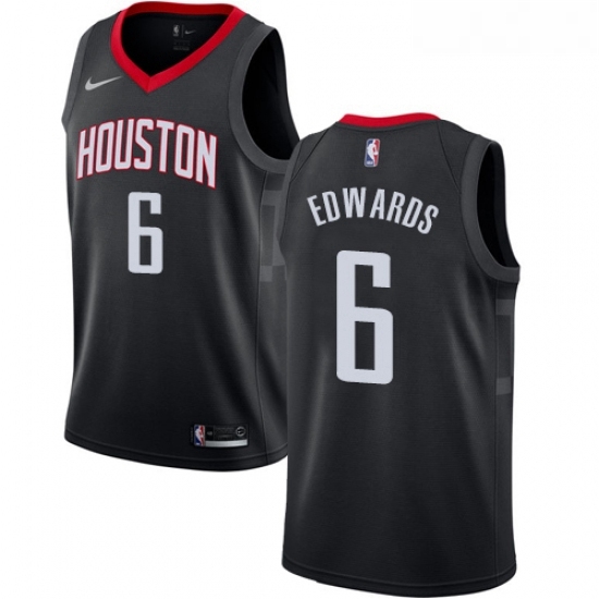 Womens Nike Houston Rockets 6 Vincent Edwards Swingman Black NBA Jersey Statement Edition