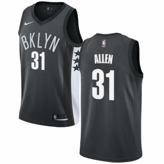 Womens Nike Brooklyn Nets 31 Jarrett Allen Authentic Gray NBA Jersey Statement Edition