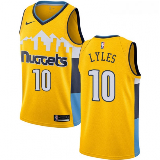 Womens Nike Denver Nuggets 10 Trey Lyles Authentic Gold Alternate NBA Jersey Statement Edition