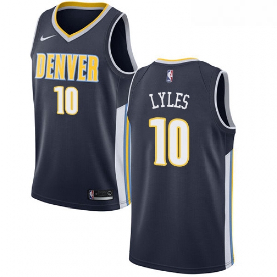 Womens Nike Denver Nuggets 10 Trey Lyles Authentic Navy Blue Road NBA Jersey Icon Edition