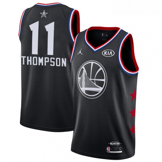 Womens Nike Golden State Warriors 11 Klay Thompson Black NBA Jordan Swingman 2019 All Star Game Jers