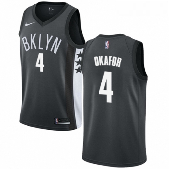 Womens Nike Brooklyn Nets 4 Jahlil Okafor Swingman Gray NBA Jersey Statement Edition