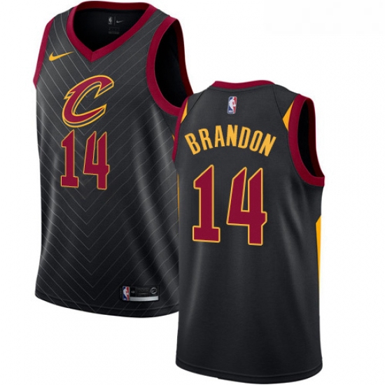 Womens Nike Cleveland Cavaliers 14 Terrell Brandon Swingman Black Alternate NBA Jersey Statement Edi