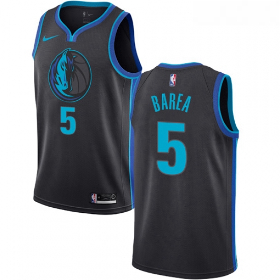 Womens Nike Dallas Mavericks 5 Jose Juan Barea Swingman Charcoal NBA Jersey City Edition