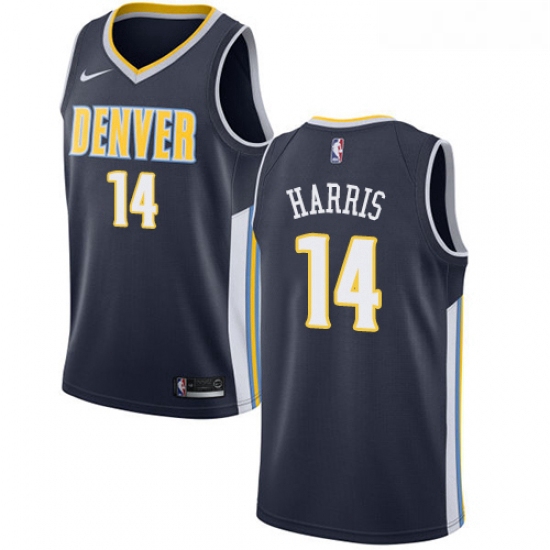 Womens Nike Denver Nuggets 14 Gary Harris Swingman Navy Blue Road NBA Jersey Icon Edition