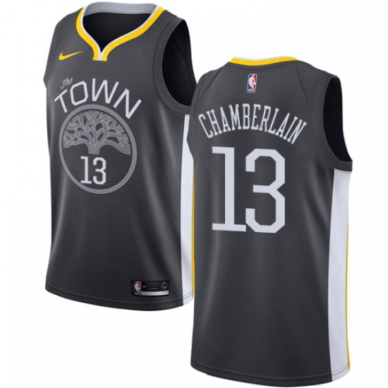 Womens Nike Golden State Warriors 13 Wilt Chamberlain Swingman Black Alternate NBA Jersey Statement 