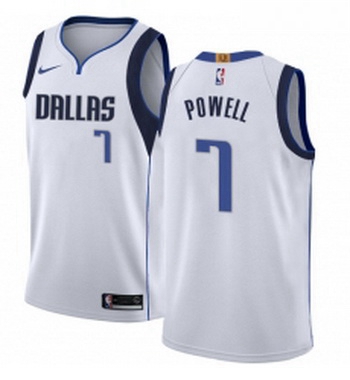 Womens Nike Dallas Mavericks 7 Dwight Powell Swingman White NBA Jersey Association Edition