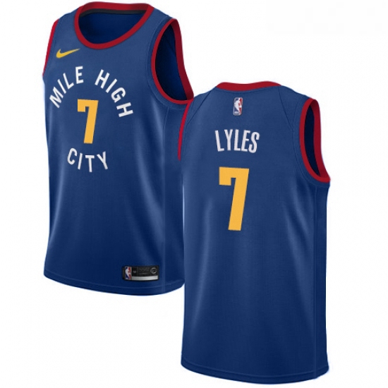 Womens Nike Denver Nuggets 7 Trey Lyles Authentic Light Blue Alternate NBA Jersey Statement Edition