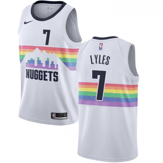 Womens Nike Denver Nuggets 7 Trey Lyles Swingman White NBA Jersey City Edition