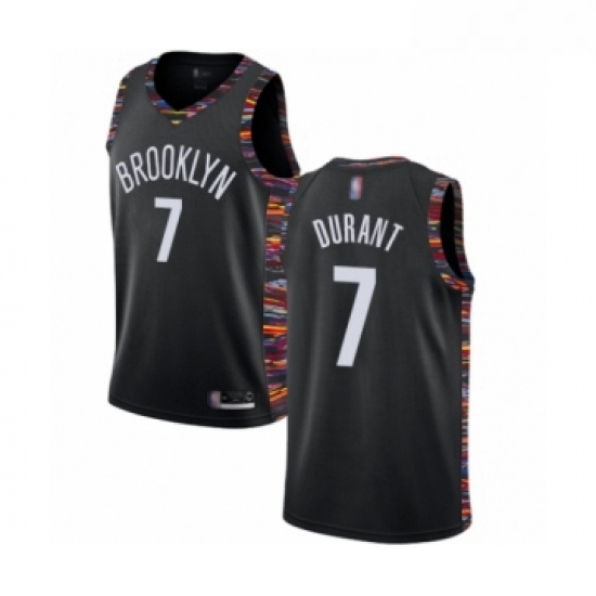 Womens Brooklyn Nets 7 Kevin Durant Swingman Black Basketball Jersey 2018 19 City Edition