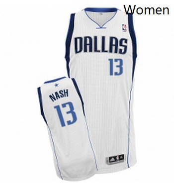 Womens Adidas Dallas Mavericks 13 Steve Nash Authentic White Home NBA Jersey