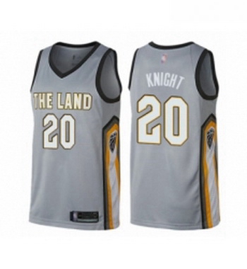 Womens Cleveland Cavaliers 20 Brandon Knight Swingman Gray Basketball Jersey City Edition