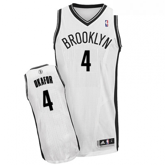 Womens Adidas Brooklyn Nets 4 Jahlil Okafor Authentic White Home NBA Jersey