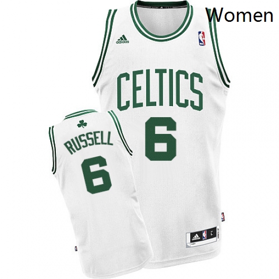 Womens Adidas Boston Celtics 6 Bill Russell Swingman White Home NBA Jersey