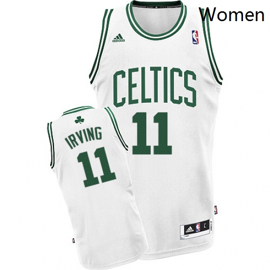 Womens Adidas Boston Celtics 11 Kyrie Irving Swingman White Home NBA Jersey