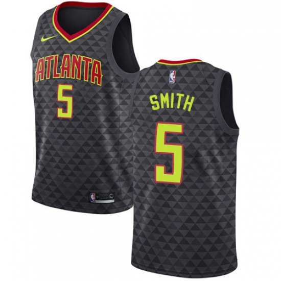 Womens Nike Atlanta Hawks 5 Josh Smith Authentic Black Road NBA 