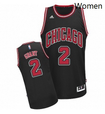 Womens Adidas Chicago Bulls 2 Jerian Grant Swingman Black Altern
