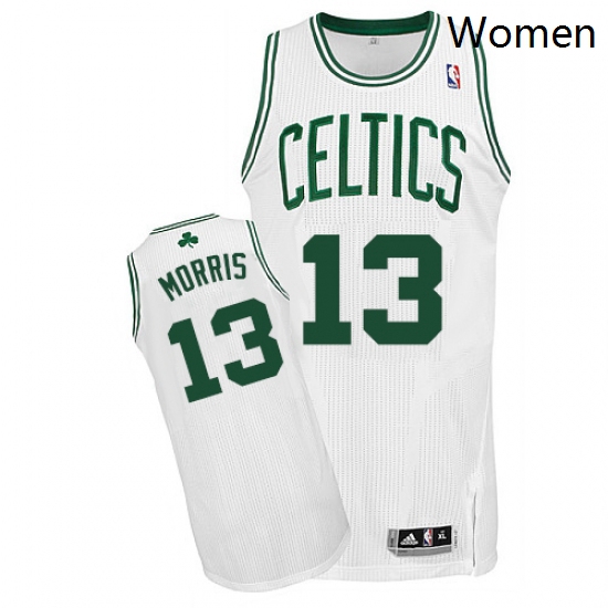 Womens Adidas Boston Celtics 13 Marcus Morris Authentic White Home NBA Jersey 113