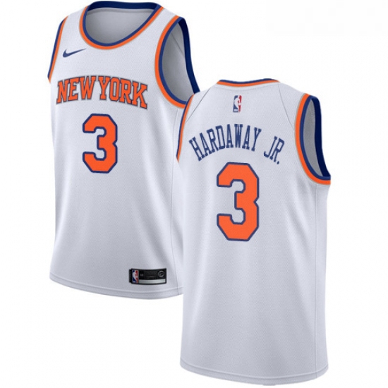 Womens Nike New York Knicks 3 Tim Hardaway Jr Authentic White NBA Jersey Association Edition