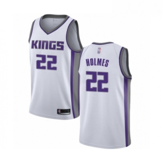 Womens Sacramento Kings 22 Richaun Holmes Swingman White Basketball Jersey Association Edition