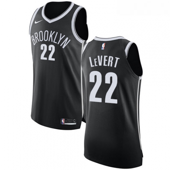 Womens Nike Brooklyn Nets 22 Caris LeVert Authentic Black Road N