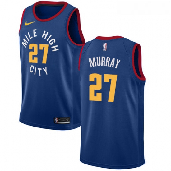 Womens Nike Denver Nuggets 27 Jamal Murray Authentic Light Blue Alternate NBA Jersey Statement Editi