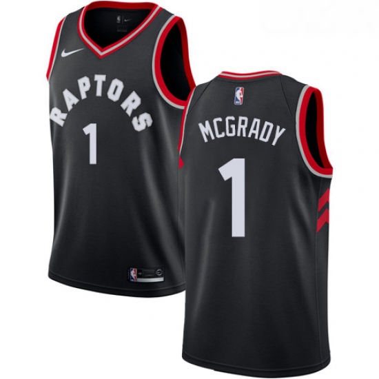 Womens Nike Toronto Raptors 1 Tracy Mcgrady Swingman Black Alter