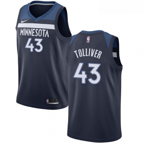 Womens Nike Minnesota Timberwolves 43 Anthony Tolliver Swingman Navy Blue NBA Jersey Icon Edition