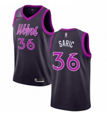 Womens Nike Minnesota Timberwolves 36 Dario Saric Swingman Purple NBA Jersey City Edition