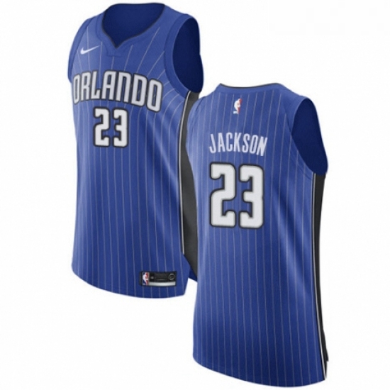 Womens Nike Orlando Magic 23 Justin Jackson Authentic Royal Blue NBA Jersey Icon Edition